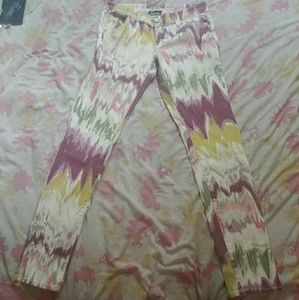 Tie dye skinny jeans